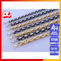 Lắc Tay Titan Nam Cao Cấp - Phong Cách Mạnh Mẽ, Sang Trọng, Không Gỉ, Thiết Kế Ziczac Độc Đáo, Phụ Kiện Thời Trang Nam 9mm Mạ Đen