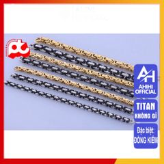 Lắc Tay Titan Nam Cao Cấp - Phong Cách Mạnh Mẽ, Sang Trọng, Không Gỉ, Thiết Kế Ziczac Độc Đáo, Phụ Kiện Thời Trang Nam 9mm Mạ Đen