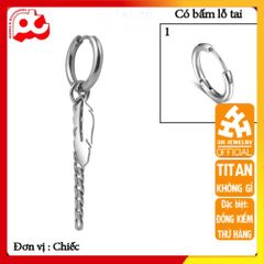 Bông Tai Nam Titan Cao Cấp - Phong Cách Đẳng Cấp, Không Gỉ, Kiểu Dáng Thời Trang Thích Hợp Mọi Dáng Tai, Quà Tặng Đặc Biệt Cho Phái Mạnh