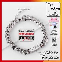 Vòng tay đôi Khắc Tên Titan A12 - Quà tặng tình yêu nam nữ, vòng tay tự thiết kế độc đáo cho bạn trai bạn gái