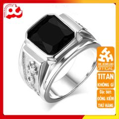 Nhẫn Nam Titan Cao Cấp - Kiểu Chạm Rồng 2 Bên, Trang Sức Thời Trang Đẹp, Không Gỉ, Phụ Kiện Nam Sang Trọng