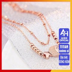Lắc Chân Nữ Titan Cao Cấp - Thiết Kế Sang Trọng, Không Gỉ, An Toàn Cho Da, Dành Cho Phong Cách Thời Trang Nữ