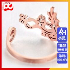 Nhẫn Nữ Titan Cao Cấp - Thiết Kế Thanh Lịch, Chống Gỉ, Điều Chỉnh Size, Phụ Kiện Thời Trang Sang Trọng cho Phái Đẹp