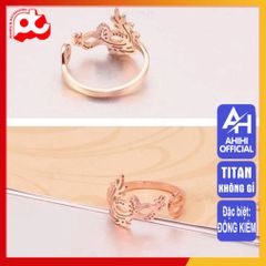 Nhẫn Nữ Titan Cao Cấp - Thiết Kế Thanh Lịch, Chống Gỉ, Điều Chỉnh Size, Phụ Kiện Thời Trang Sang Trọng cho Phái Đẹp