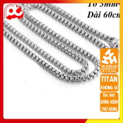 Dây Chuyền Nam Titan Cao Cấp - Dây Xích Sang Trọng Đẳng Cấp, Chống Gỉ Sét, Phụ Kiện Thời Trang Nam Chất Lượng