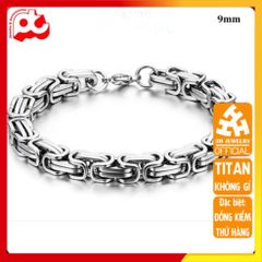 Lắc Tay Titan Nam Cao Cấp - Thời Trang Sang Trọng, Chống Gỉ, Thiết Kế Nam Tính, Kích Cỡ 9mm, Màu Bạc Đẹp 3H Jewelry