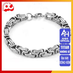 Lắc Tay Titan Nam Cao Cấp - Thời Trang Sang Trọng, Chống Gỉ, Thiết Kế Nam Tính, Kích Cỡ 9mm, Màu Bạc Đẹp 3H Jewelry