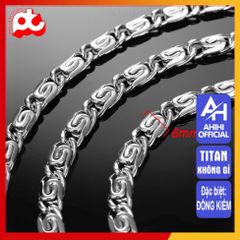 Dây Chuyền Nam Titan Cao Cấp 6mm - Phong Cách Mạnh Mẽ, Đẳng Cấp, Không Gỉ, An Toàn cho Da - Trang Sức Nam Thời Trang
