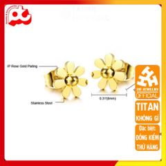 Bông Tai Nữ Titan Cao Cấp - Thanh Lịch, Sang Trọng, Chống Gỉ Sét - Phụ Kiện Thời Trang Nữ Đẹp, An Toàn Cho Da