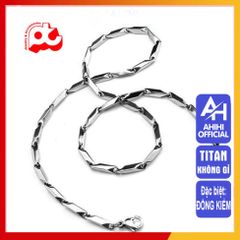 Dây Chuyền Nam Titan Cao Cấp - Trang Sức Sang Trọng, Chất Liệu Nhẹ, Không Gỉ, Phong Cách Nam Tính 3mm Màu Trắng