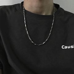 Dây Chuyền Nam Titan Cao Cấp - Trang Sức Sang Trọng, Chất Liệu Nhẹ, Không Gỉ, Phong Cách Nam Tính 3mm Màu Trắng