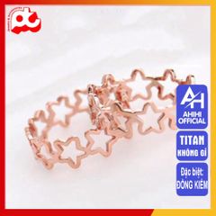Nhẫn Nữ Titan Cao Cấp Ngôi Sao 5 Cánh - Thiết Kế Thanh Lịch, Không Gỉ, Phụ Kiện Thời Trang Sang Trọng cho Nữ