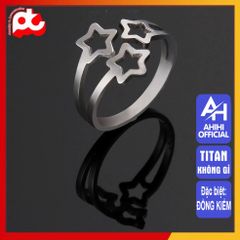 Nhẫn Nữ Titan Cao Cấp - Thiết Kế Ngôi Sao Rỗng Thanh Lịch, Không Gỉ, Phụ Kiện Thời Trang Sang Trọng cho Phái Đẹp