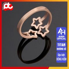 Nhẫn Nữ Titan Cao Cấp - Thiết Kế Ngôi Sao Rỗng Thanh Lịch, Không Gỉ, Phụ Kiện Thời Trang Sang Trọng cho Phái Đẹp