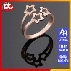 Nhẫn Nữ Titan Cao Cấp - Thiết Kế Ngôi Sao Rỗng Thanh Lịch, Không Gỉ, Phụ Kiện Thời Trang Sang Trọng cho Phái Đẹp