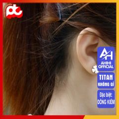 Bông Tai Nữ Titan Cao Cấp - Thiết Kế Thanh Lịch, Không Gỉ, An Toàn Cho Da, Nhiều Màu Sắc, Phụ Kiện Thời Trang Nữ