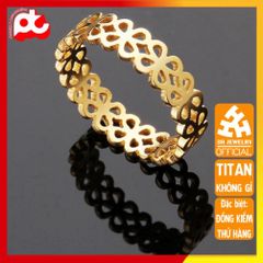 Nhẫn Nữ Titan Cao Cấp Hình Cỏ 4 Lá - Trang Sức Sang Trọng Chống Gỉ, An Toàn Cho Da, Phong Cách Thanh Lịch, Quà Tặng Đặc Biệt