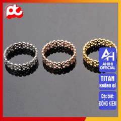 Nhẫn Nữ Titan Cao Cấp Hình Cỏ 4 Lá - Trang Sức Sang Trọng Chống Gỉ, An Toàn Cho Da, Phong Cách Thanh Lịch, Quà Tặng Đặc Biệt
