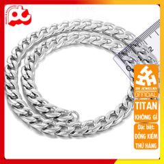 Dây Chuyền Titan Nam Cao Cấp - Phong Cách Mạnh Mẽ, Đẳng Cấp, Chống Gỉ, 9mm Màu Trắng - Trang Sức Nam Sang Trọng 3H JEWELRY