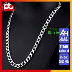 Dây Chuyền Nam Titan Cao Cấp - Phong Cách Mạnh Mẽ, Sang Trọng, Chống Gỉ, Đen/Trắng - Trang Sức Thời Trang Nam Chính Hãng 3H JEWELRY