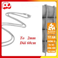 Dây Chuyền Titan Nam Cao Cấp Sang Trọng - Phụ Kiện Thời Trang Đẳng Cấp Chống Gỉ, An Toàn Cho Da, Design Mạnh Mẽ 2mm
