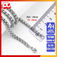 Dây Chuyền Titan Nam Cao Cấp Sang Trọng - Phụ Kiện Thời Trang Đẳng Cấp Chống Gỉ, An Toàn Cho Da, Design Mạnh Mẽ 2mm
