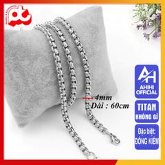 Dây Chuyền Titan Nam Cao Cấp Sang Trọng - Phụ Kiện Thời Trang Đẳng Cấp Chống Gỉ, An Toàn Cho Da, Design Mạnh Mẽ 2mm
