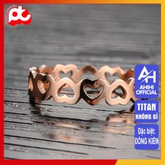 Nhẫn Nữ Titan Trái Tim Rỗng - Thiết Kế Cao Cấp, Sang Trọng, Chống Gỉ, Phụ Kiện Thời Trang Đẳng Cấp cho Phái Đẹp