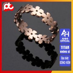 Nhẫn Nữ Titan Cao Cấp 5 Lá Cỏ - Thiết Kế Thanh Lịch, Không Gỉ, An Toàn Cho Da - Phụ Kiện Thời Trang Đẳng Cấp