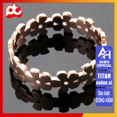 Nhẫn Nữ Titan Cao Cấp 5 Lá Cỏ - Thiết Kế Thanh Lịch, Không Gỉ, An Toàn Cho Da - Phụ Kiện Thời Trang Đẳng Cấp