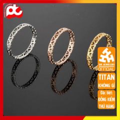 Nhẫn Nữ Titan Cao Cấp Trái Tim Cách Điệu - Trang Sức Thanh Lịch, Bền Bỉ, Không Gỉ, Phụ Kiện Thời Trang Sang Trọng