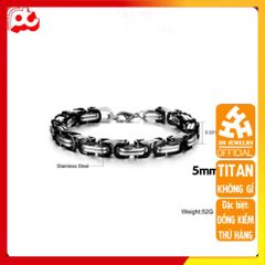 Lắc Tay Nam Titan Cao Cấp - Phong Cách Mạnh Mẽ, Thời Thượng, Không Gỉ, Kích Cỡ 5mm - Phụ Kiện Đẳng Cấp Cho Phái Mạnh