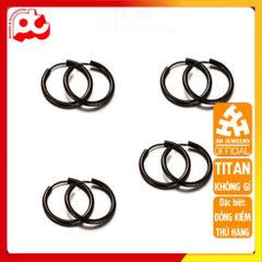 Bông Tai Nam Titan Cao Cấp - Phong Cách Nam Tính, Không Gỉ Đen, Thời Trang Đẳng Cấp - Phụ Kiện Hoàn Hảo Cho Phái Mạnh