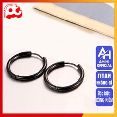 Bông Tai Nam Titan Cao Cấp - Phong Cách Nam Tính, Không Gỉ Đen, Thời Trang Đẳng Cấp - Phụ Kiện Hoàn Hảo Cho Phái Mạnh
