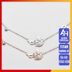 Lắc Chân Nữ Titan Cao Cấp - Phụ Kiện Thời Trang Thanh Lịch, Chống Gỉ, Đeo An Toàn Cho Da Nhạy Cảm - Quà Tặng Đặc Biệt
