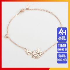 Lắc Chân Nữ Titan Cao Cấp - Phụ Kiện Thời Trang Thanh Lịch, Chống Gỉ, Đeo An Toàn Cho Da Nhạy Cảm - Quà Tặng Đặc Biệt