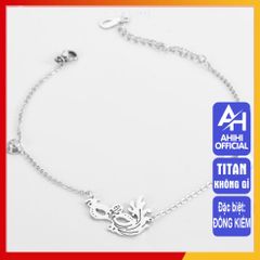 Lắc Chân Nữ Titan Cao Cấp - Phụ Kiện Thời Trang Thanh Lịch, Chống Gỉ, Đeo An Toàn Cho Da Nhạy Cảm - Quà Tặng Đặc Biệt