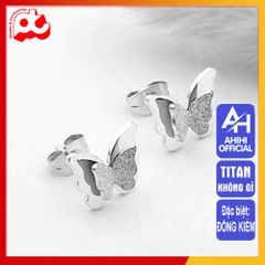 Bông Tai Nữ Titan Cao Cấp Pha Lê - Phụ Kiện Sang Trọng, An Toàn Cho Da, Chống Gỉ - Quà Tặng Ý Nghĩa Cho Nữ Giới