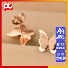 Bông Tai Nữ Titan Cao Cấp Pha Lê - Phụ Kiện Sang Trọng, An Toàn Cho Da, Chống Gỉ - Quà Tặng Ý Nghĩa Cho Nữ Giới