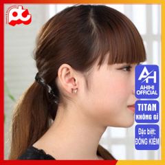 Bông Tai Nữ Titan Cao Cấp Pha Lê - Phụ Kiện Sang Trọng, An Toàn Cho Da, Chống Gỉ - Quà Tặng Ý Nghĩa Cho Nữ Giới