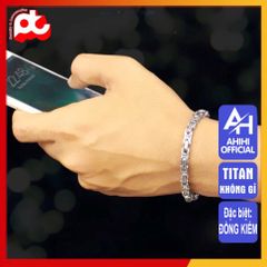 Lắc tay Titan nam cao cấp - Phong cách mạnh mẽ, bền bỉ, không gỉ, trang sức thời trang sang trọng cho phái mạnh, thiết kế độc đáo 5mm màu trắng.