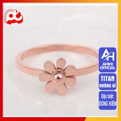 Nhẫn Nữ Titan Cao Cấp 7 Cánh Hoa Cúc - Trang Sức Thanh Lịch, Đảm Bảo Không Gỉ, Phù Hợp Mọi Phong Cách Thời Trang
