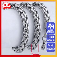 Dây Chuyền Titan Nam Cao Cấp 7mm - Phong Cách Sang Trọng Chống Gỉ Sét - Trang Sức Nam Đẳng Cấp, An Toàn Cho Da