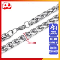Dây Chuyền Titan Nam Cao Cấp 7mm - Phong Cách Sang Trọng Chống Gỉ Sét - Trang Sức Nam Đẳng Cấp, An Toàn Cho Da