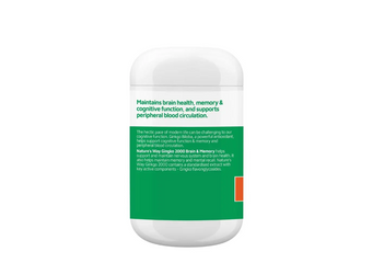 Viên Uống Nature’s Way Ginkgo Biloba 2000mg 120 Viên - Tăng Cường Trí Nhớ, Hỗ Trợ Tuần Hoàn Máu Não, Sức Khỏe Não Bộ