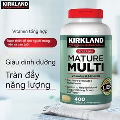 Vitamin Tổng Hợp Kirkland Mature Adults 50+ Multi 400 Viên - Bổ Sung Vitamin và Khoáng Chất Cần Thiết Cho Người Trưởng Thành