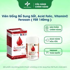 Viên Uống FEROSAN Bổ Sung Sắt, Axit Folic & Vitamin C - Cải Thiện Sức Khỏe, Hỗ Trợ Tăng Cường Máu (30 Viên)