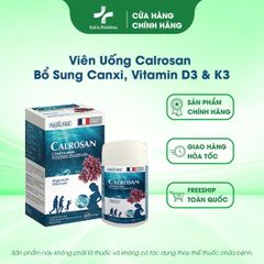 Viên uống CALROSAN Bổ sung Canxi, Vitamin D3, K2 - Hỗ trợ xương răng chắc khỏe, Phát triển chiều cao, Hộp 60 viên