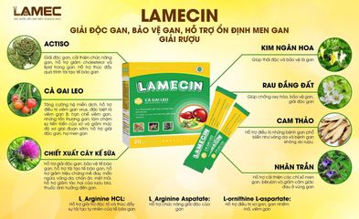 Viên Uống Giải Rượu Gan Lamec - Hỗ Trợ Giải Độc Gan, Bảo Vệ Men Gan, Sản Phẩm Chính Hãng cho Sức Khỏe Tối Ưu