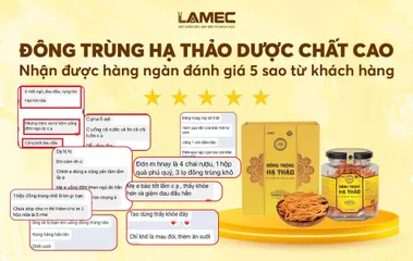 Nấm Đông Trùng Hạ Thảo LAMEC - Thực Phẩm Chức Năng Hỗ Trợ Sức Khỏe, Tăng Cường Sức Đề Kháng, Khối Lượng 15g